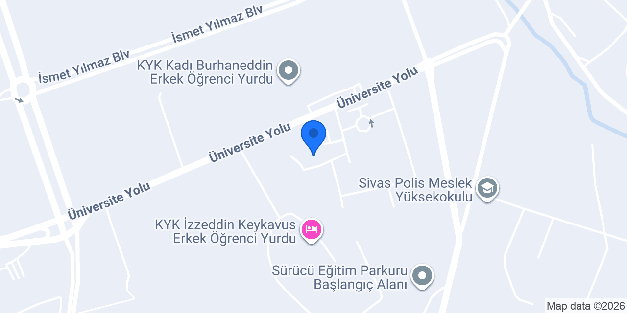 Sivas Yurt Müdürlüğü-KYK konumu