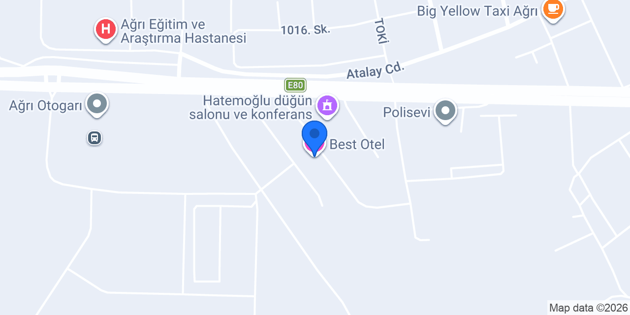 Best Otel konumu