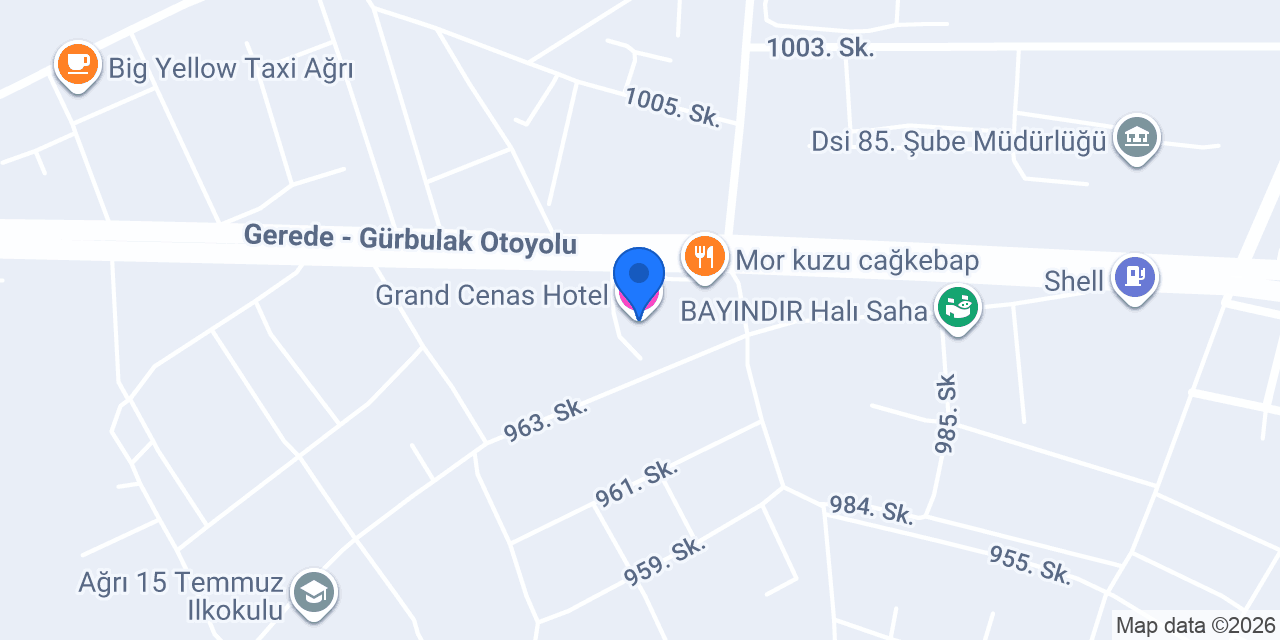 Grand Cenas Hotel konumu