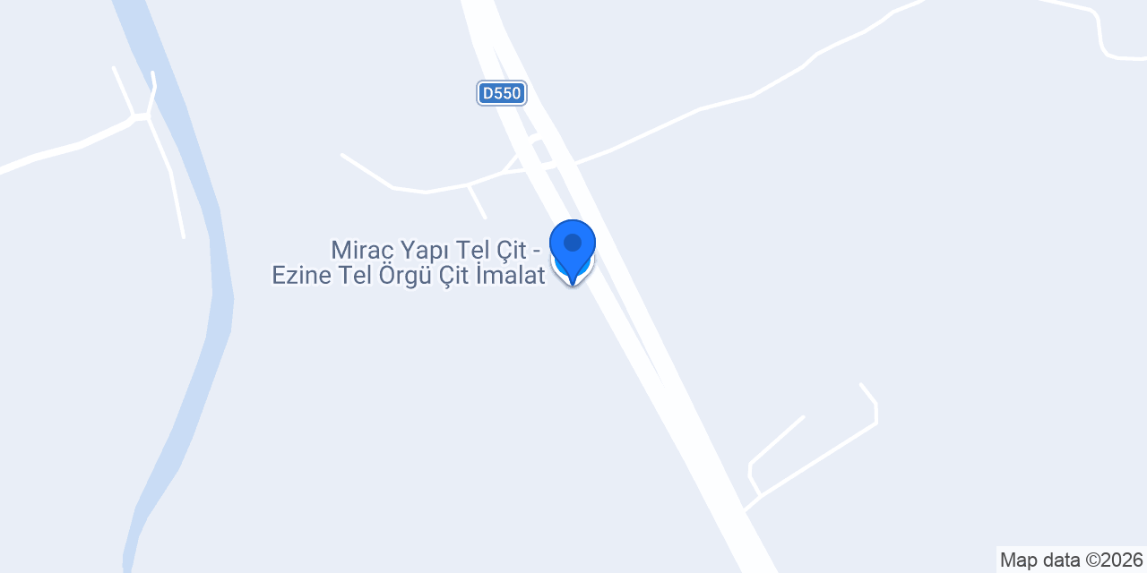 Miraç Yapı Tel Çit - Ezine Tel Örgü Çit İmalat konumu