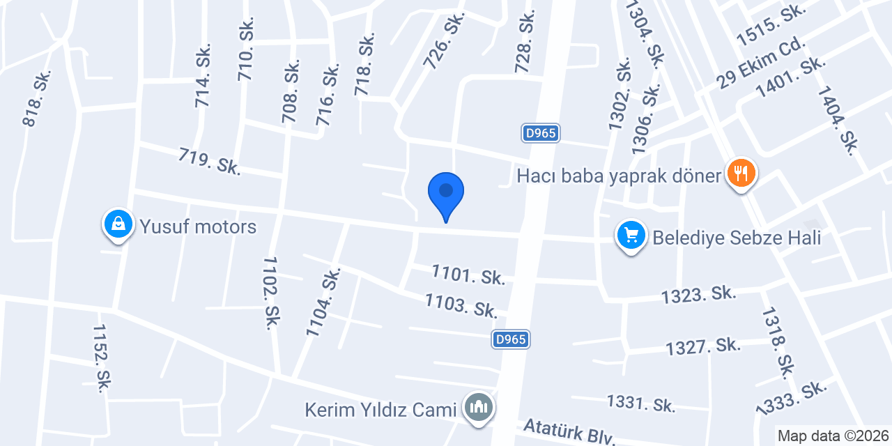 Erfam Tekstil konumu