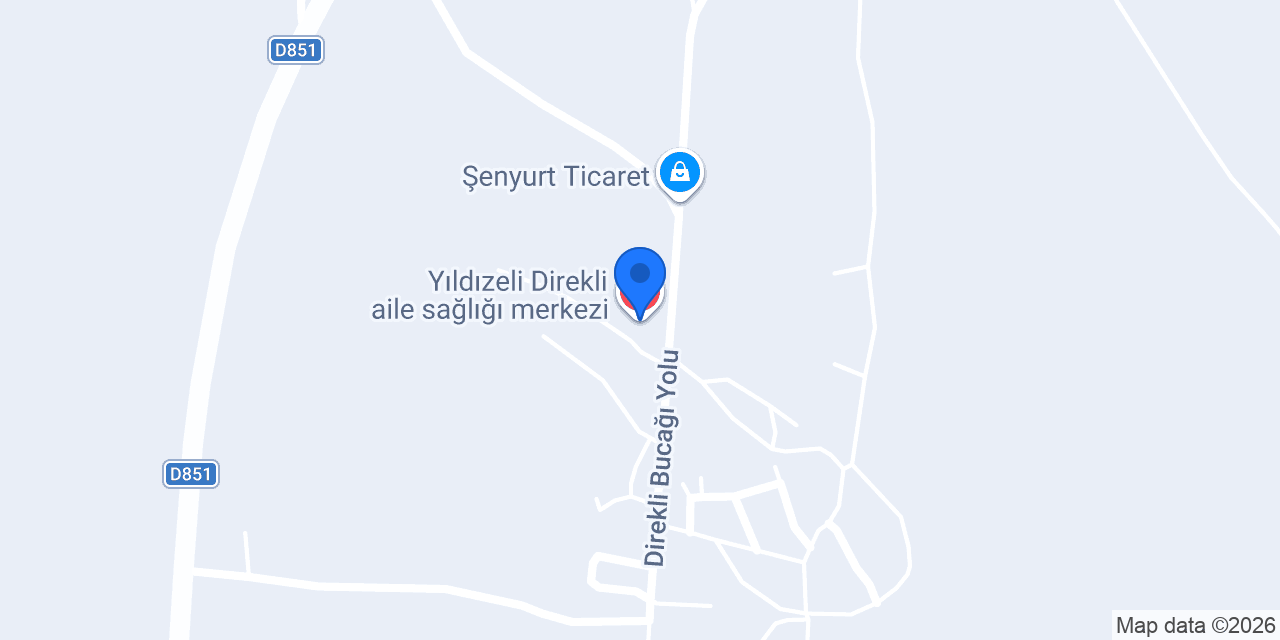 Yıldızeli Direkli aile sağlığı merkezi konumu