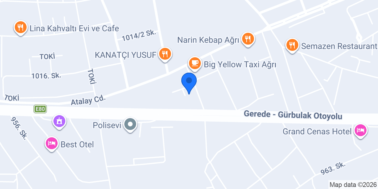 Dönerci baba agrı konumu