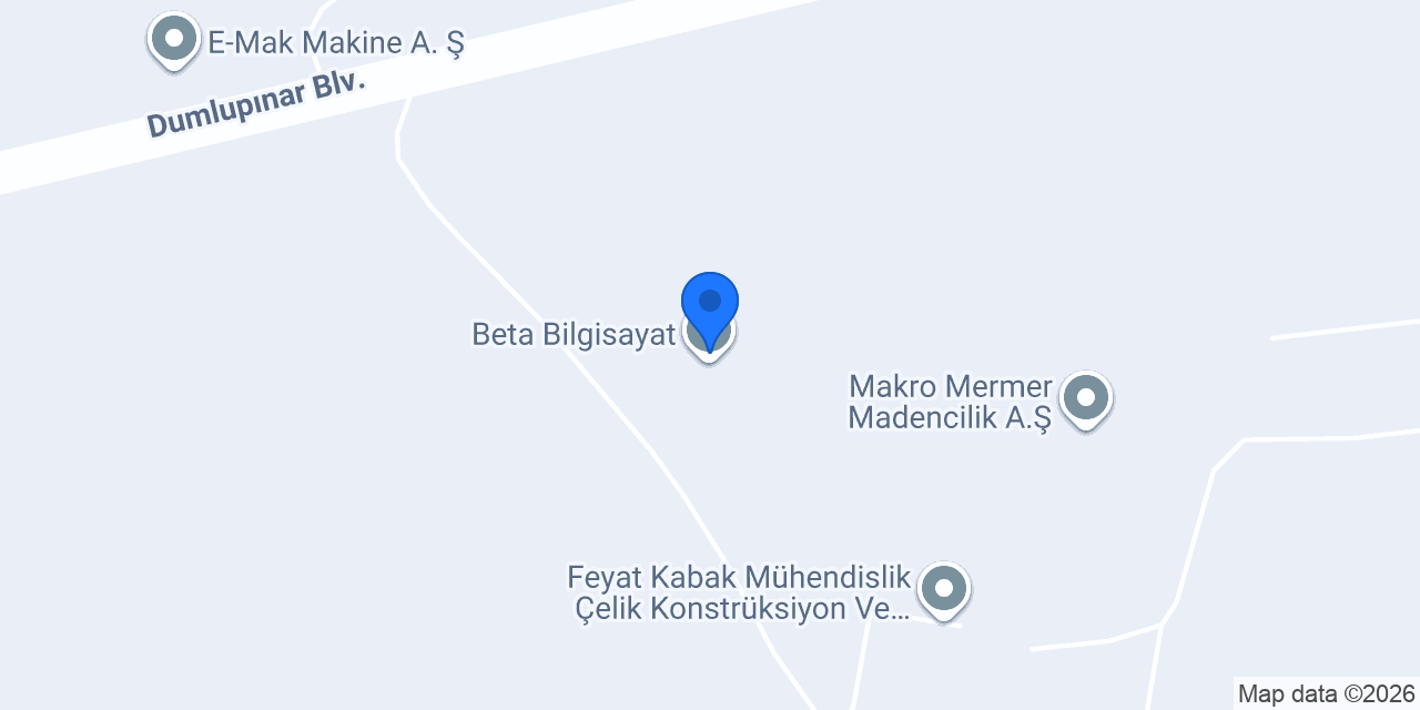 Beta Bilgisayat konumu