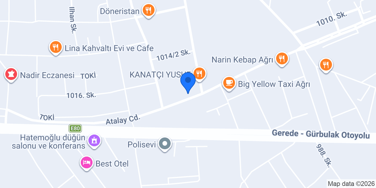 Ağrı urfa has - künefeci konumu