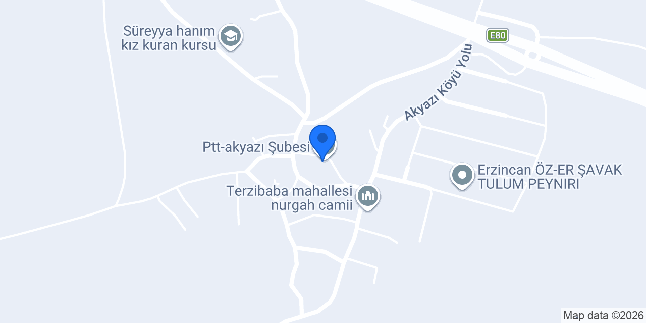 Ptt-akyazı Şubesi konumu