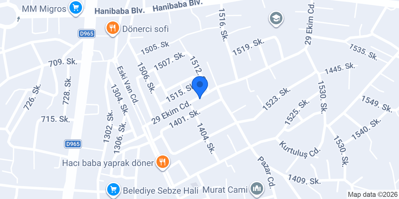 Oğur Mobilya konumu