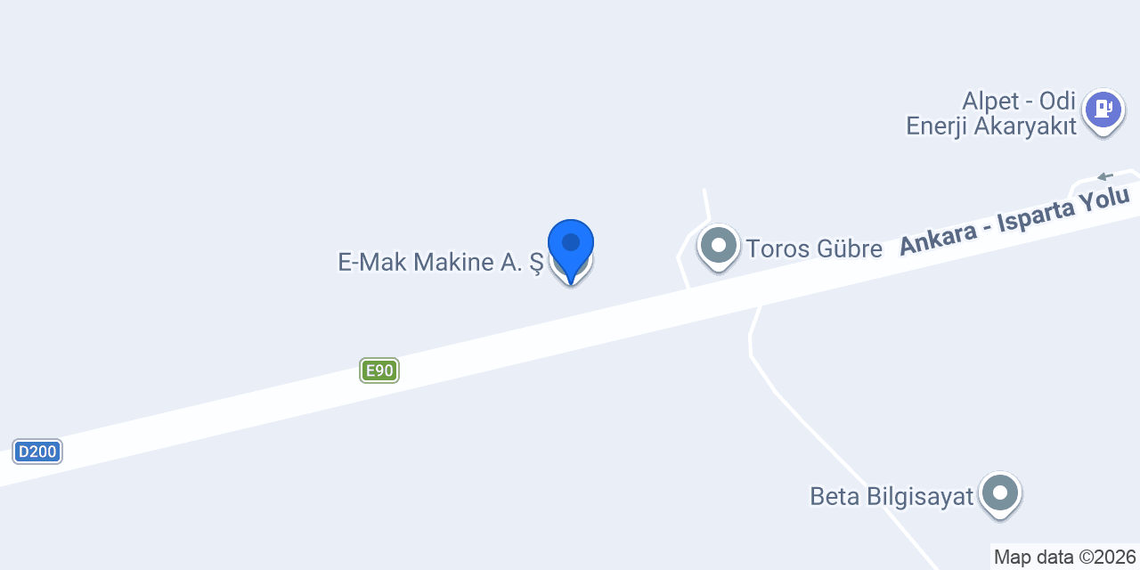 E-Mak Makine A. Ş. konumu