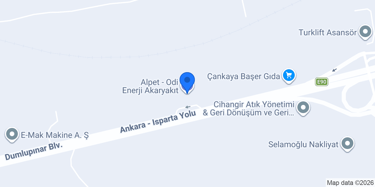 Alpet - Odi Enerji Akaryakıt konumu