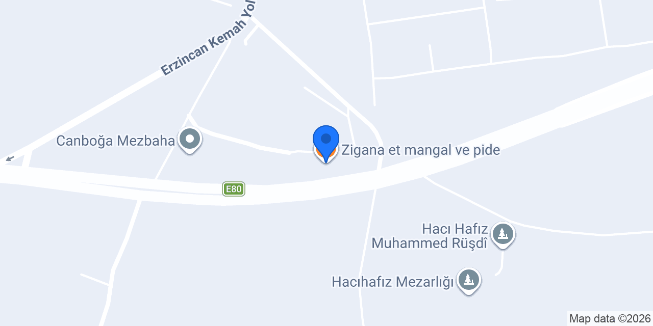 Zigana et mangal ve pide konumu
