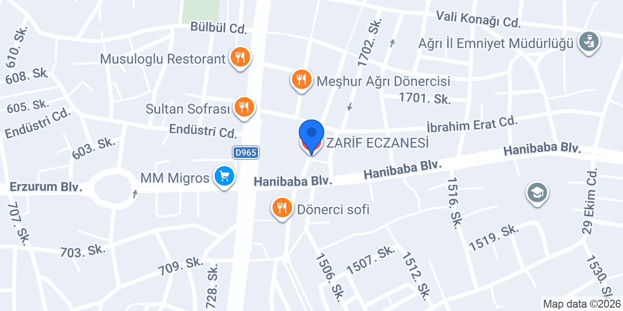 ZARİF ECZANESİ konumu