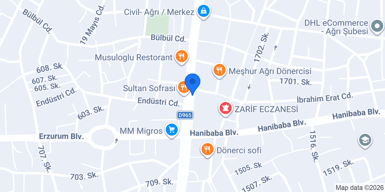 Vodafone Cep Merkezi konumu