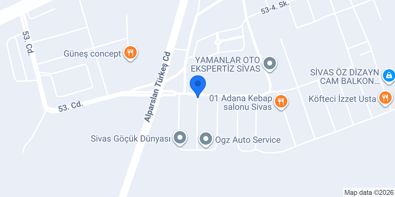Sivas Yol Yardım konumu