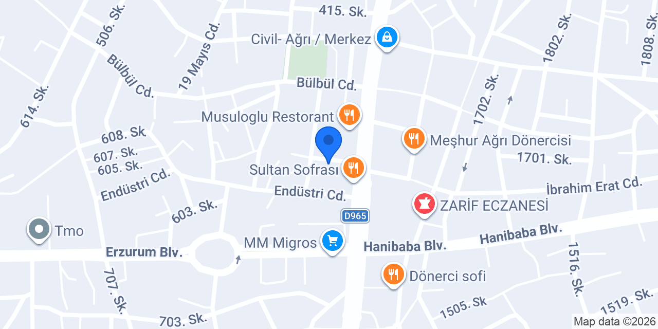 Tulumtaş rent a car konumu