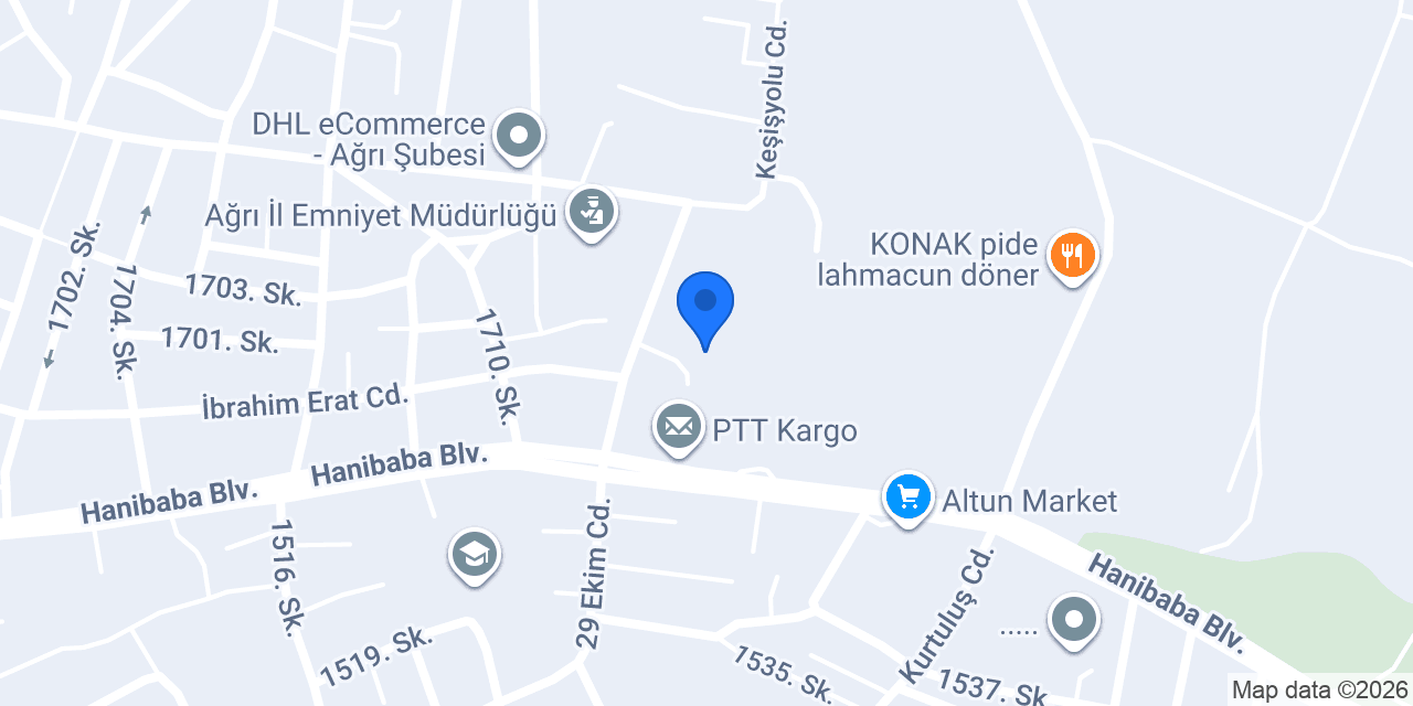 Mavi - Ağrı Cadde konumu