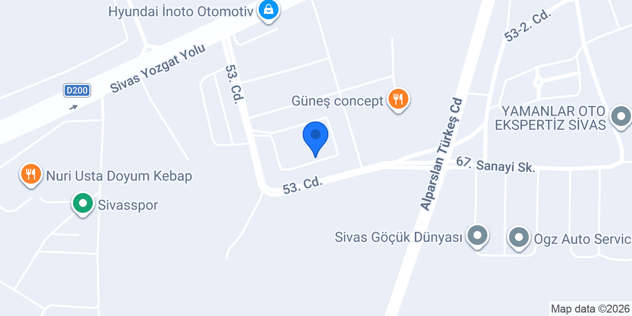 Özsefa Otomotiv konumu