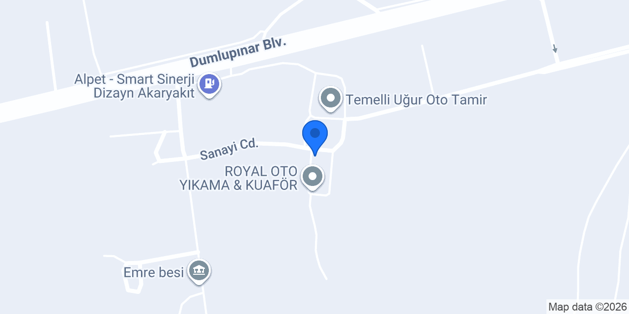 Temelli Demir Oto Tamir Bakım ve Yedek Parça Servisi konumu