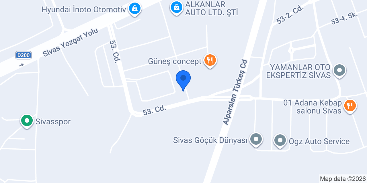 Eren Auto Sivas konumu