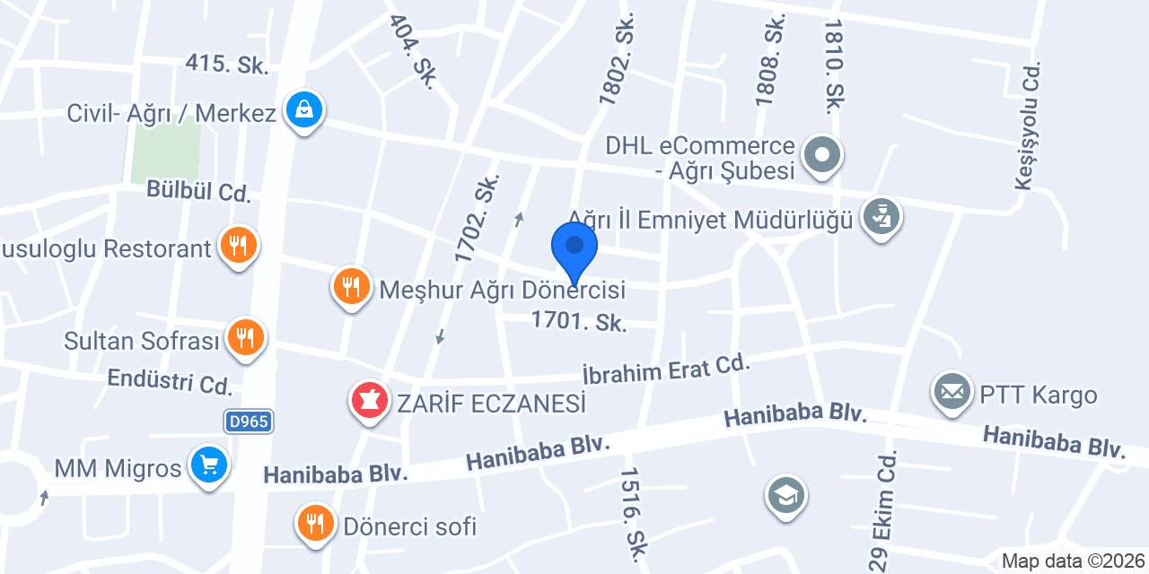 Mavi halı yıkama konumu