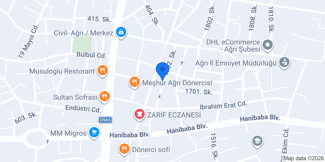 Hatemoğlu Otel konumu