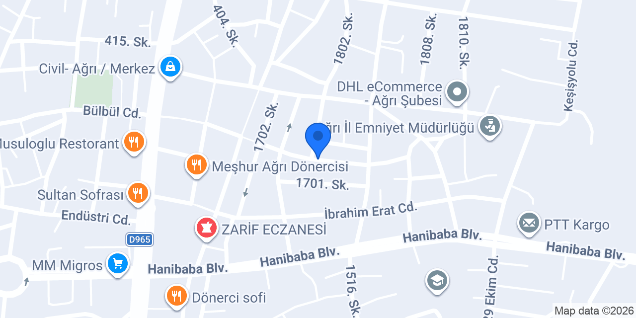 Ağrı Rüya Emlak konumu