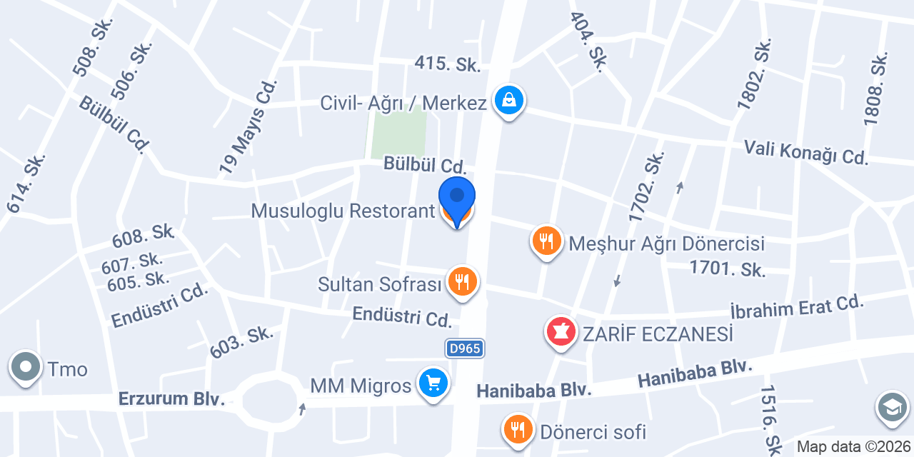 Musuloglu Restorant konumu