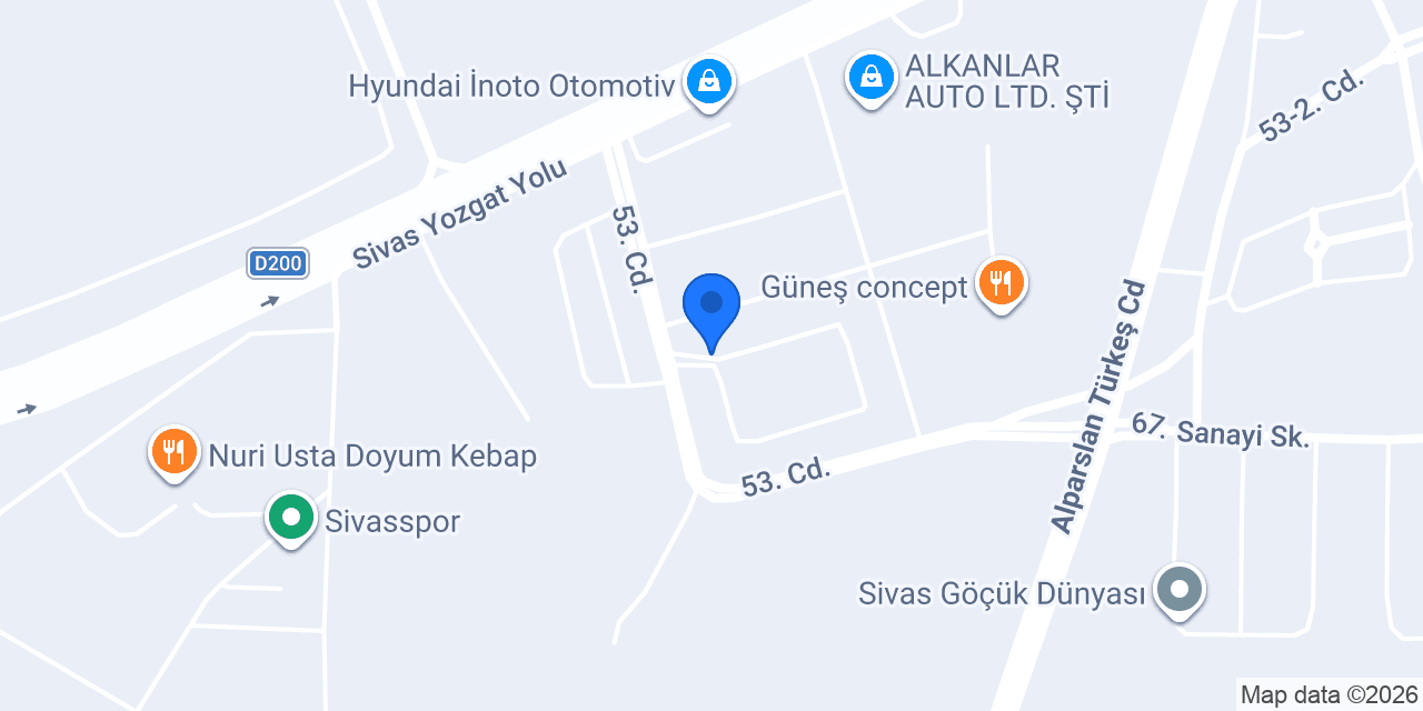Güler Otomotiv konumu
