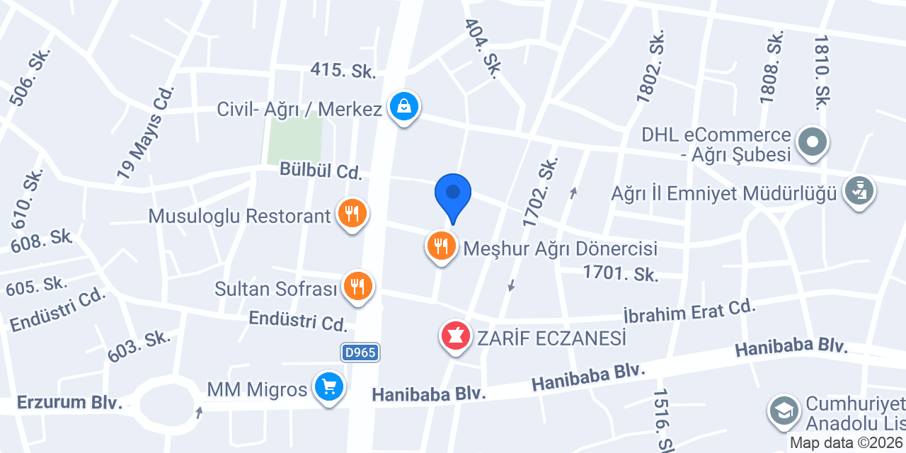 Özel Serhat Sürücü Kursu konumu