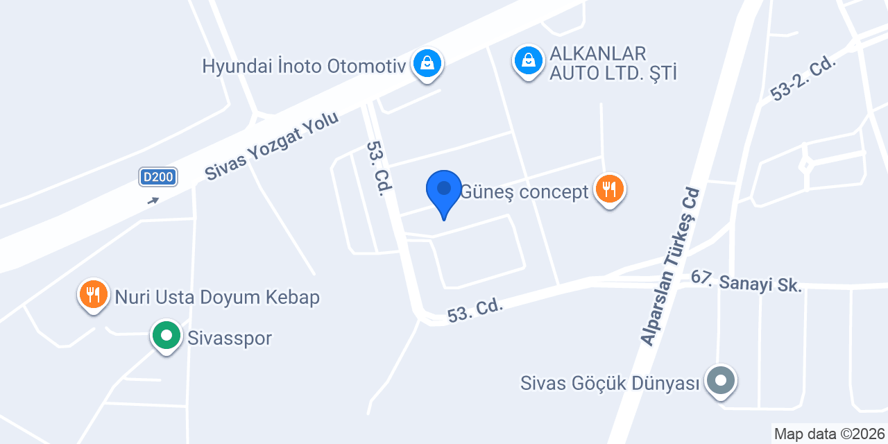 SENA OTOMOTİV konumu