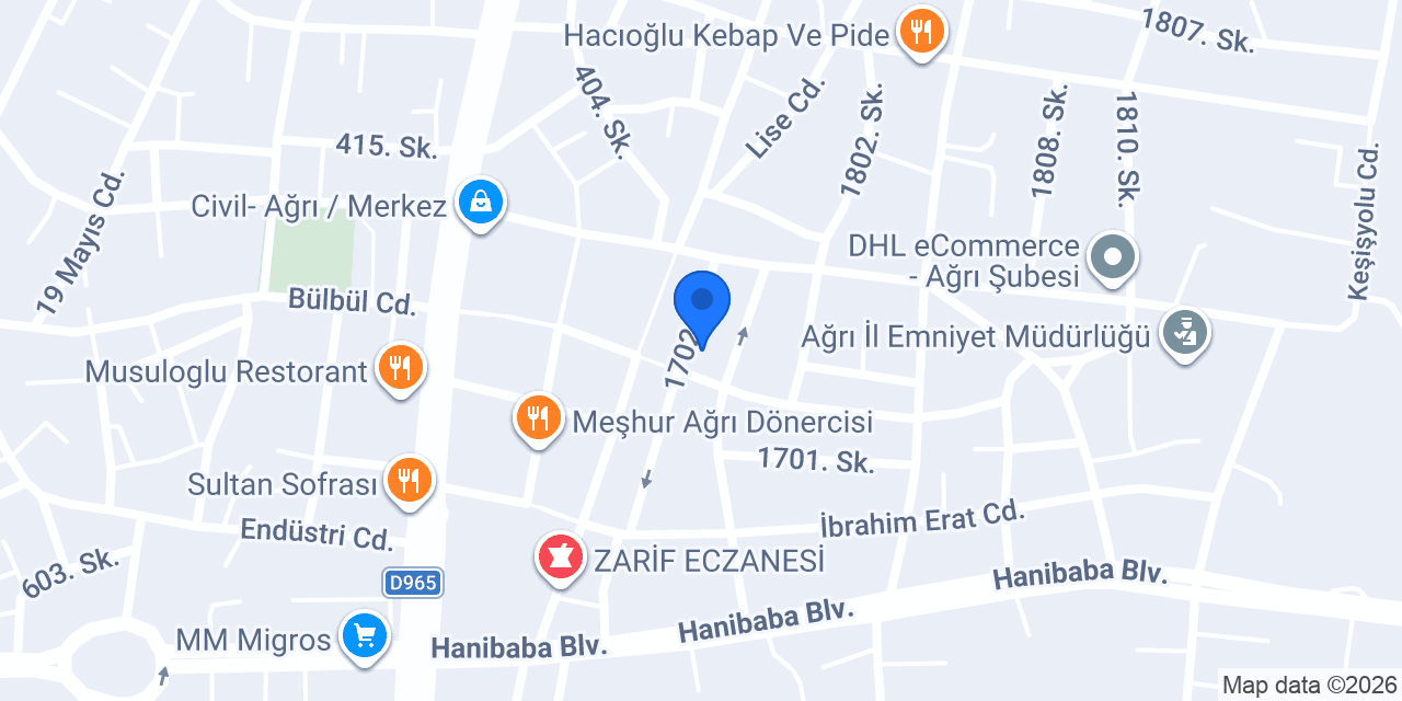 Çağrı Sürücü Kursu konumu