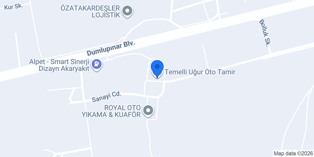 Temelli Uğur Oto Tamir konumu