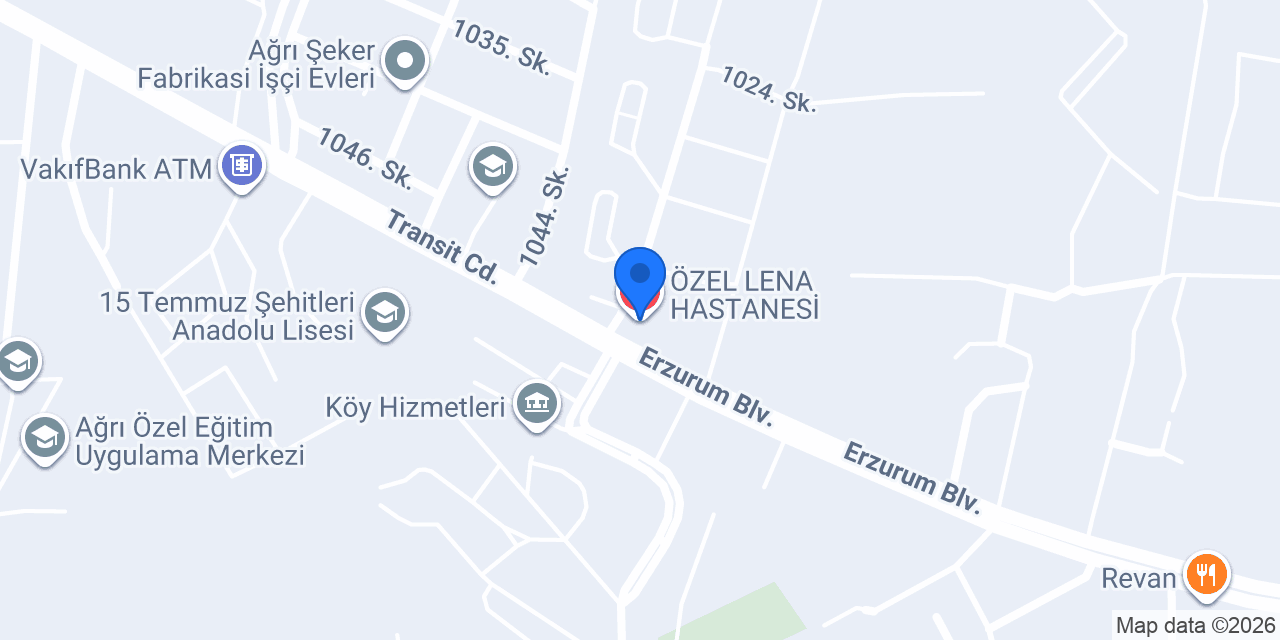 ÖZEL LENA HASTANESİ konumu