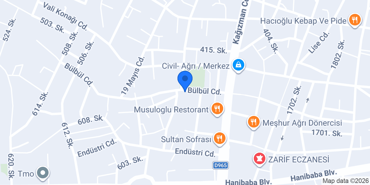 MODA DAVET EVİ 1 konumu