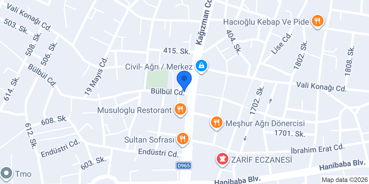 Ağrı THY Uçak Bileti Satış Acentesi konumu