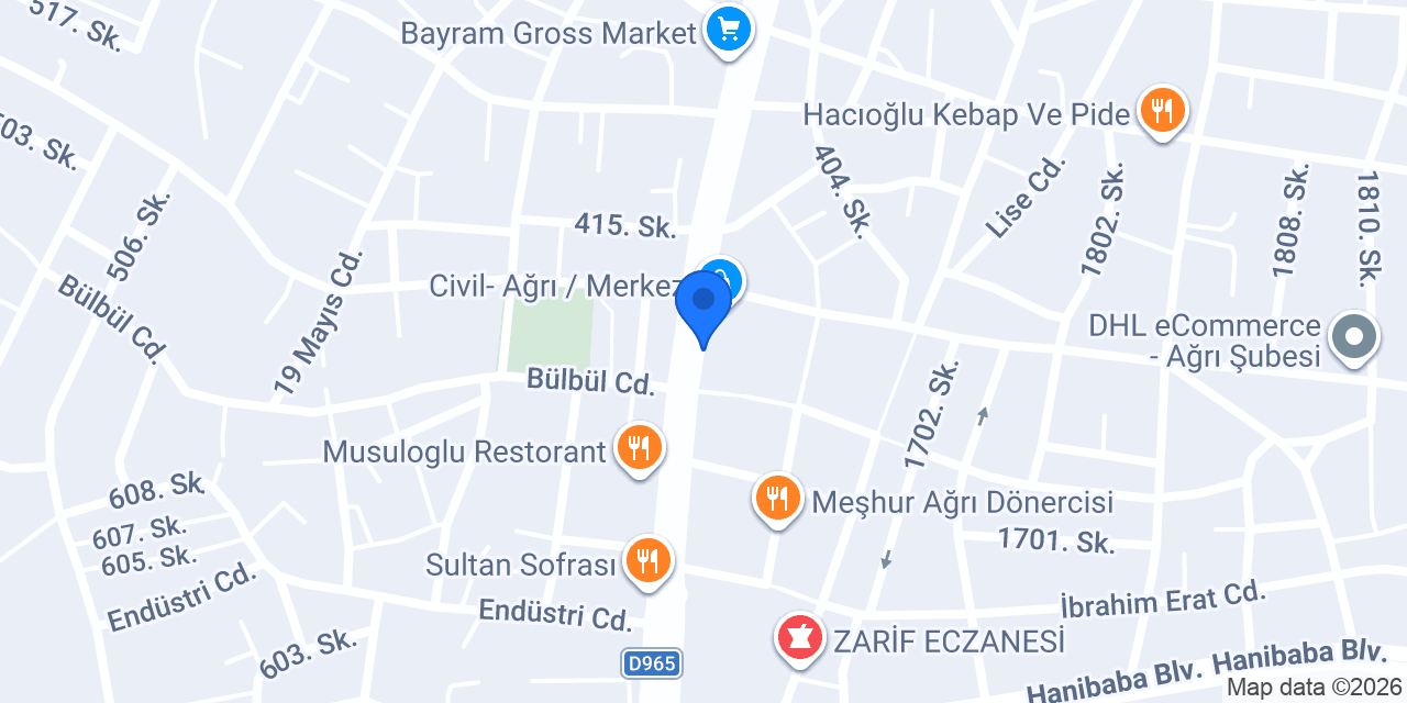 Şahin Hotel konumu