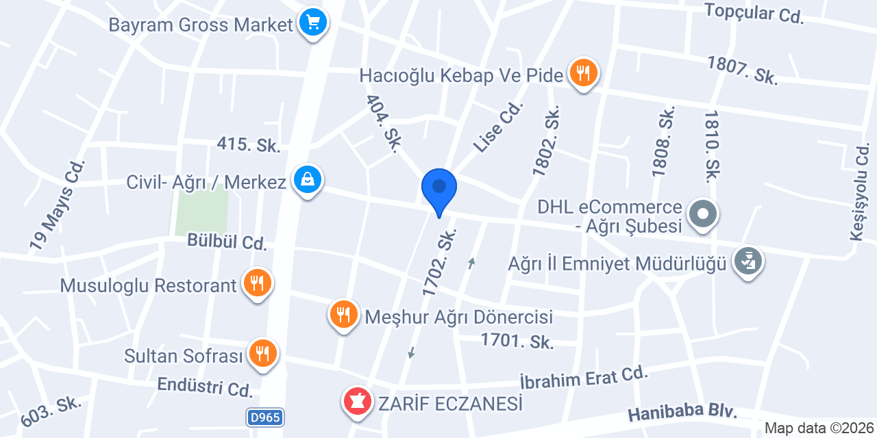 Oses Çiğ Köfte konumu