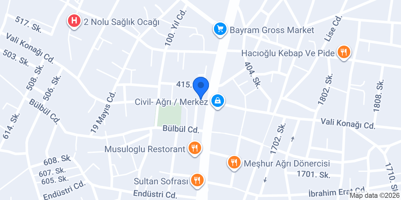 Şeval Mobilya konumu