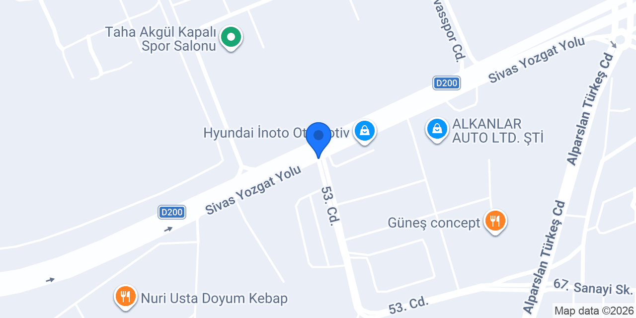 Özgenler Motors konumu