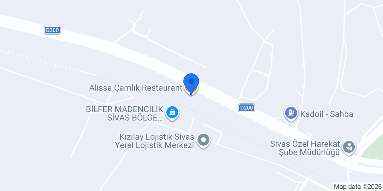 Alissa Çamlık Restaurant konumu