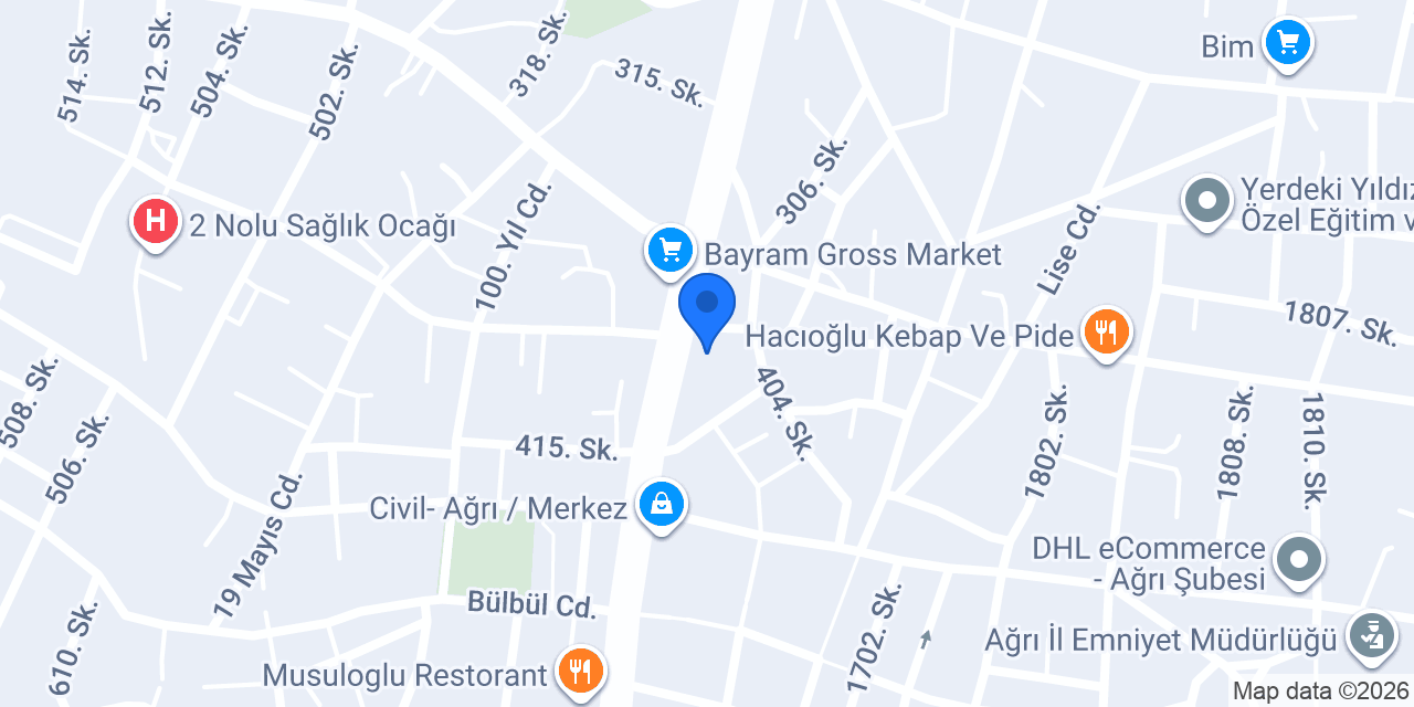 Ağrı Fizik Tedavi konumu