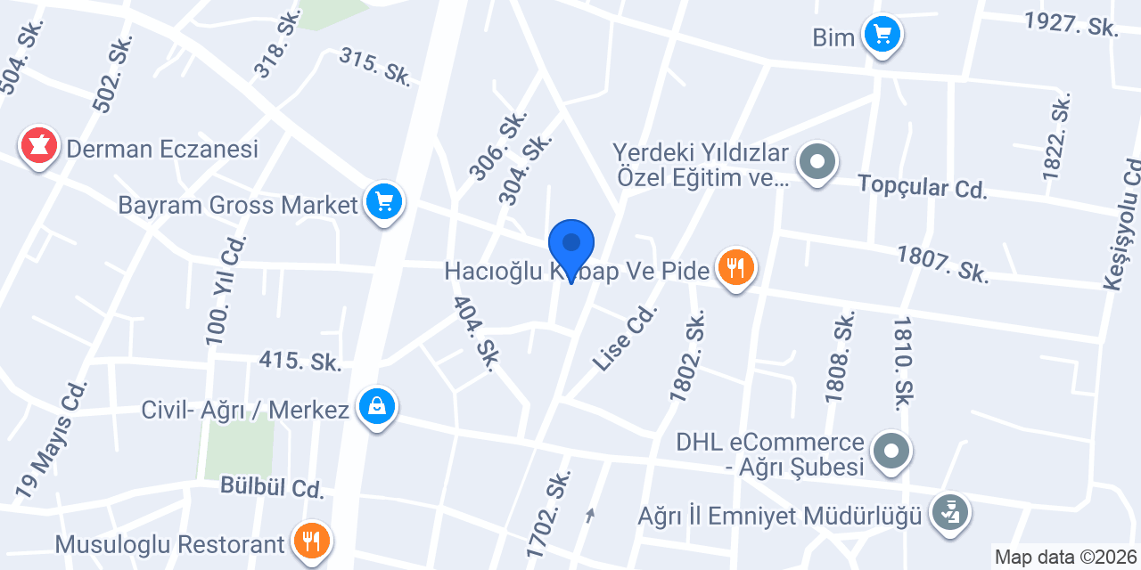 Baran Elektronik Ağrı konumu