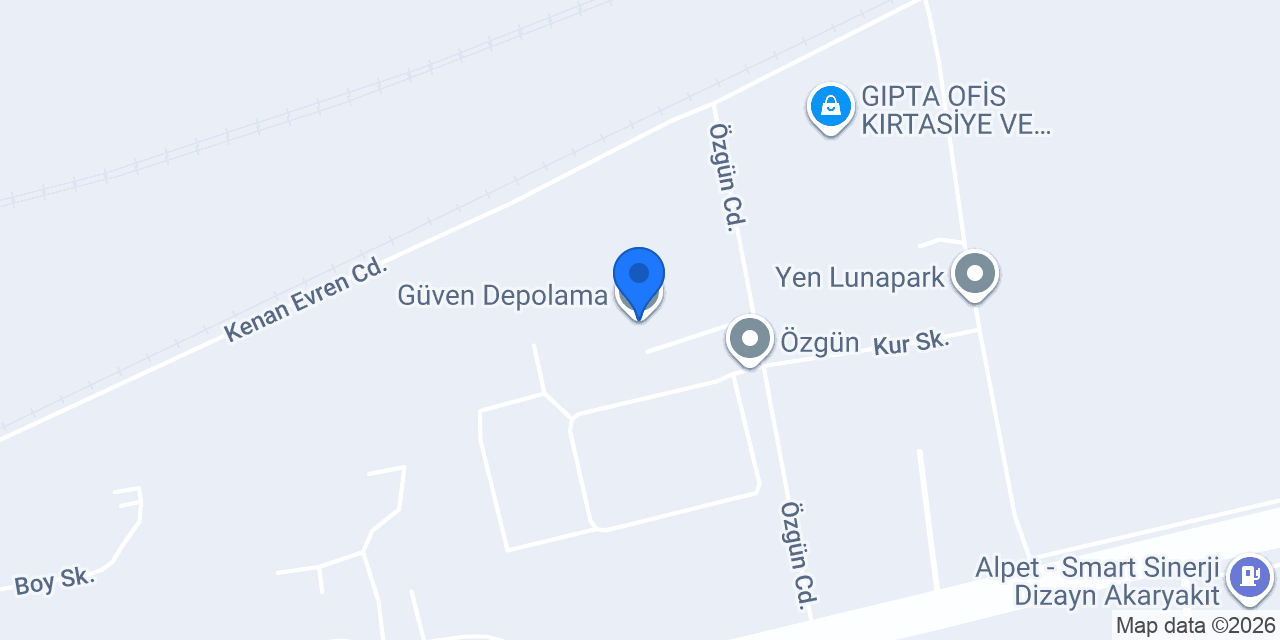 Güven Depolama konumu