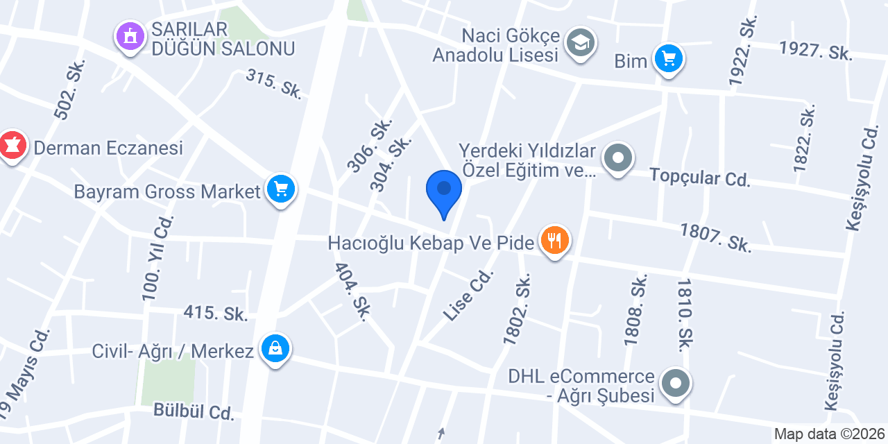 Ağrı Taksi konumu