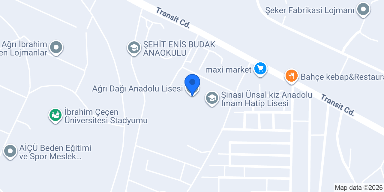 Ağrı Dağı Anadolu Lisesi konumu