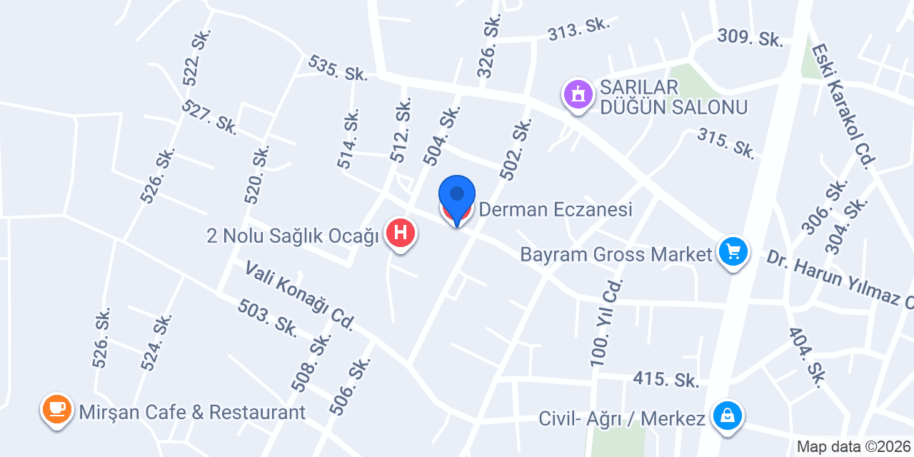 Derman Eczanesi konumu