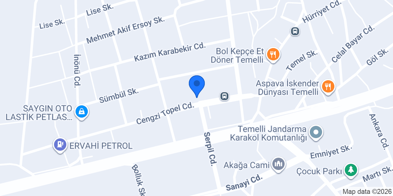 Temelli Kral Çiğköfte konumu