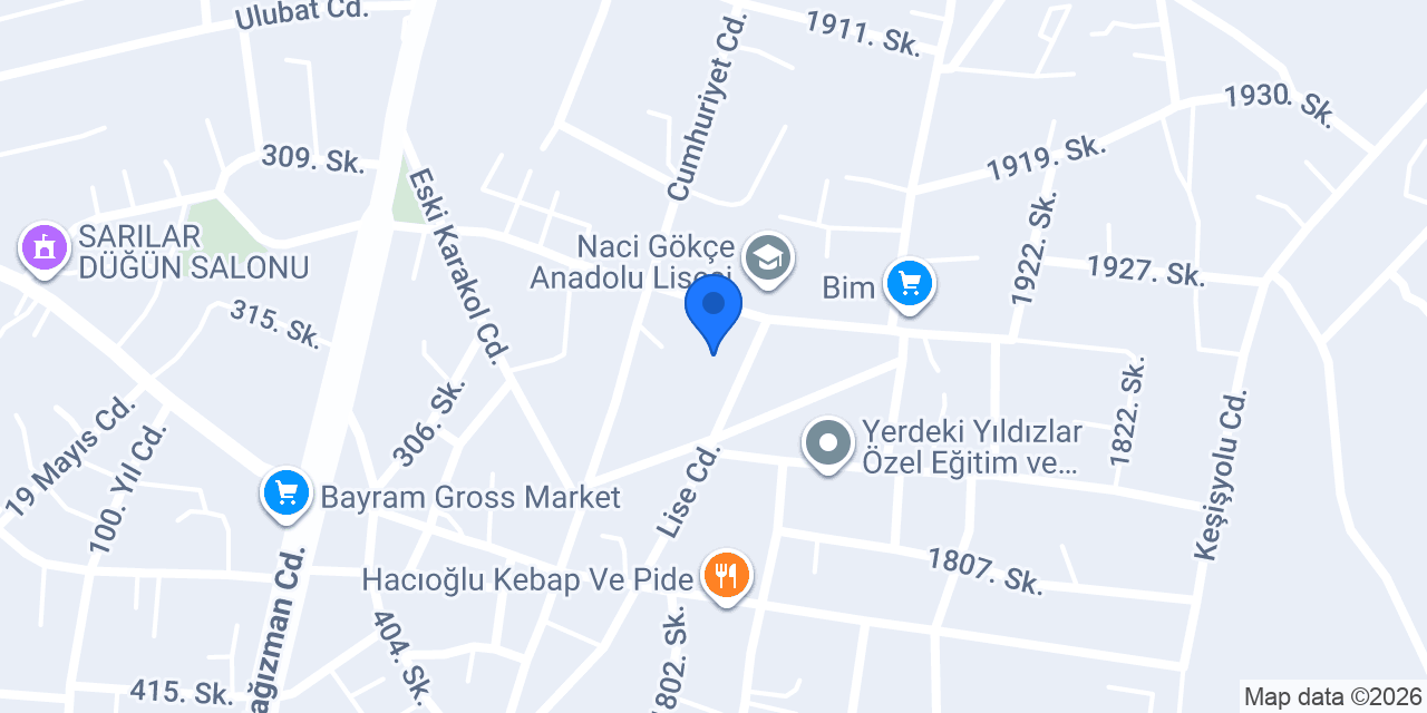 YILMAZLAR TOPTAN GIDA konumu