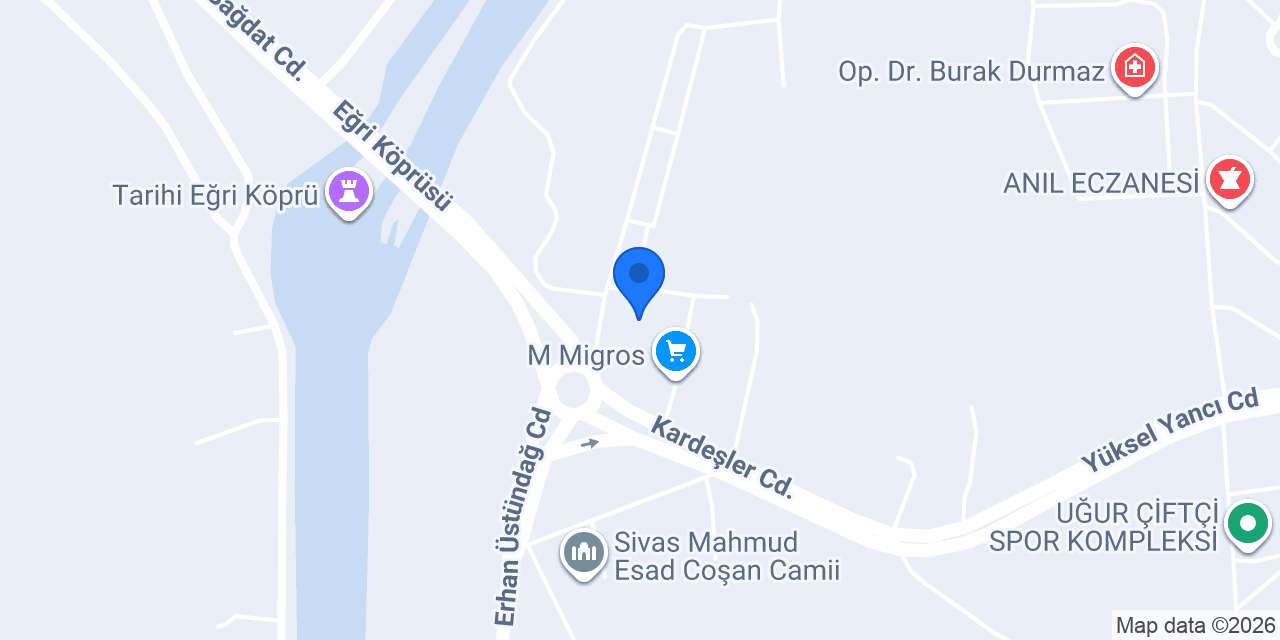 Dayı Kürek Lahmacun Sivas konumu