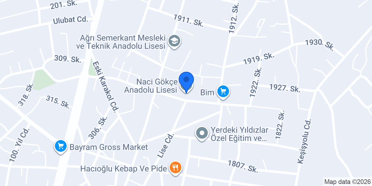 Naci Gökçe Anadolu Lisesi konumu