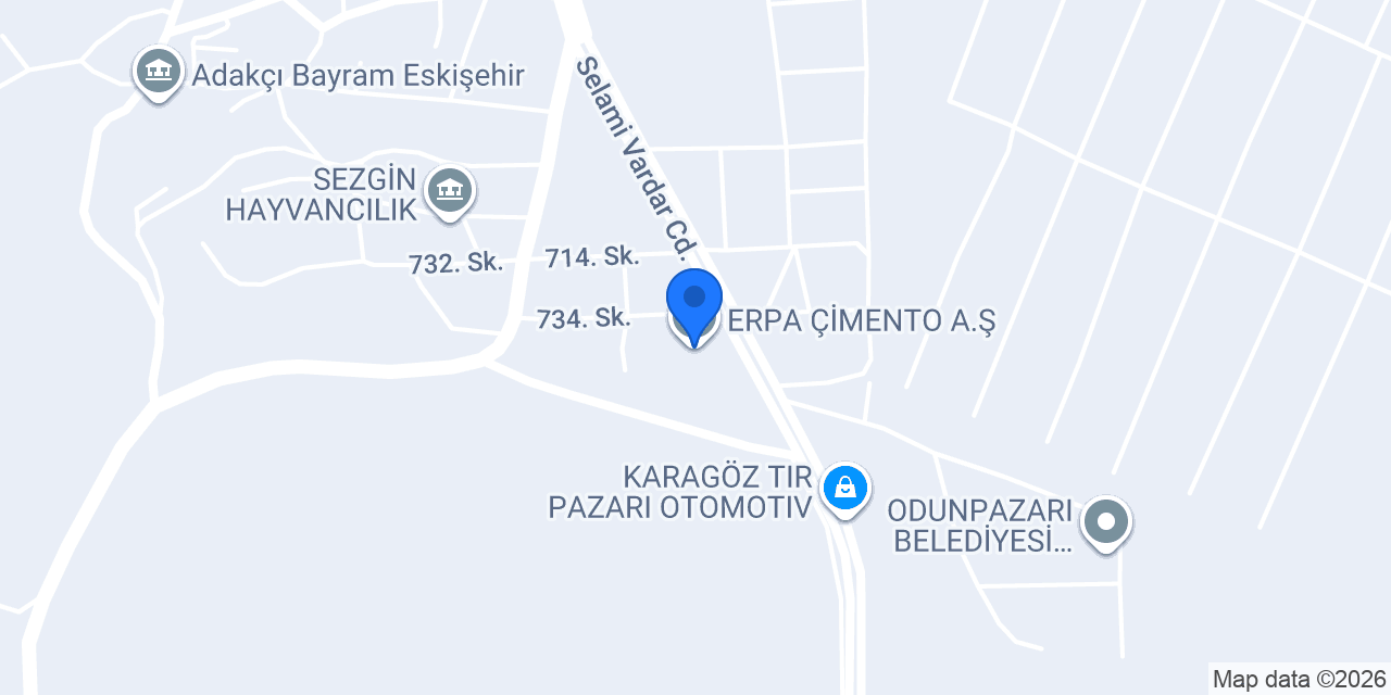 ERPA ÇİMENTO A.Ş. konumu